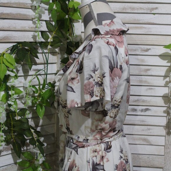 Paige Cardamon floral ruffle wrap dress (735) - Picture 13 of 16